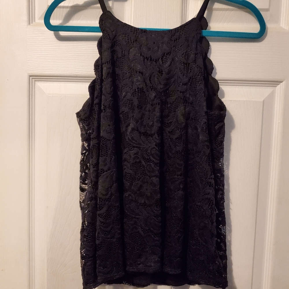 Fortune + Ivy camisole top, sz Sm, Black